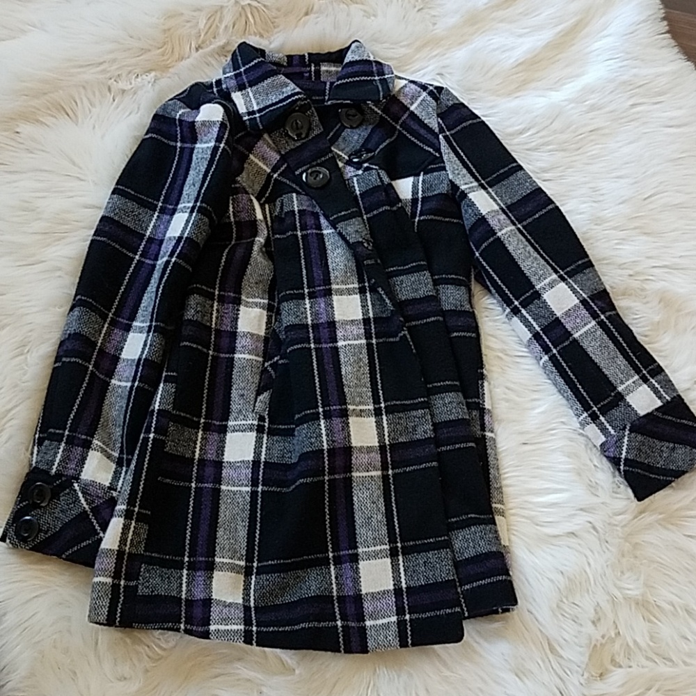 Dollhouse purple plaid coat